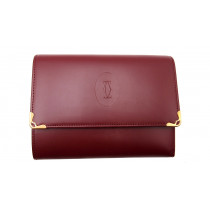 Cartier Portafoglio Pelle Bordeaux