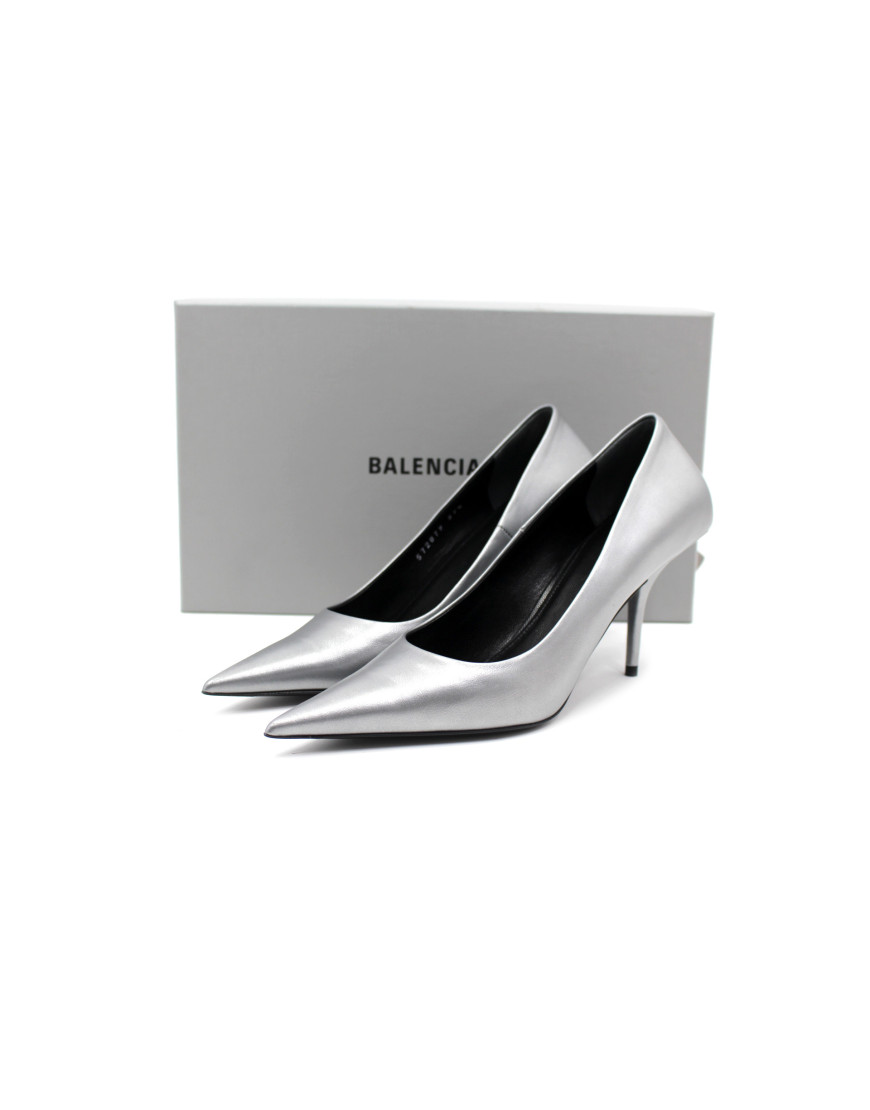 Balenciaga Decollete Pelle Argento