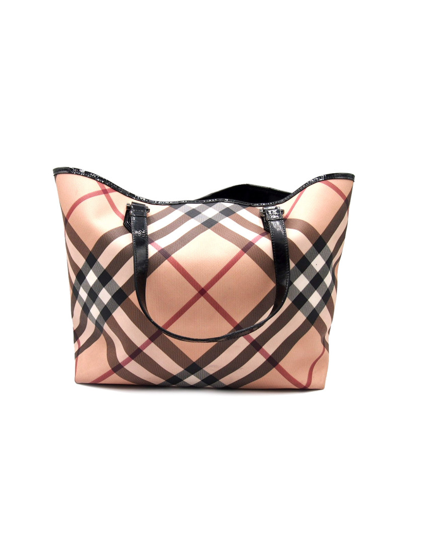 Burberry Tote Bag Check Beige