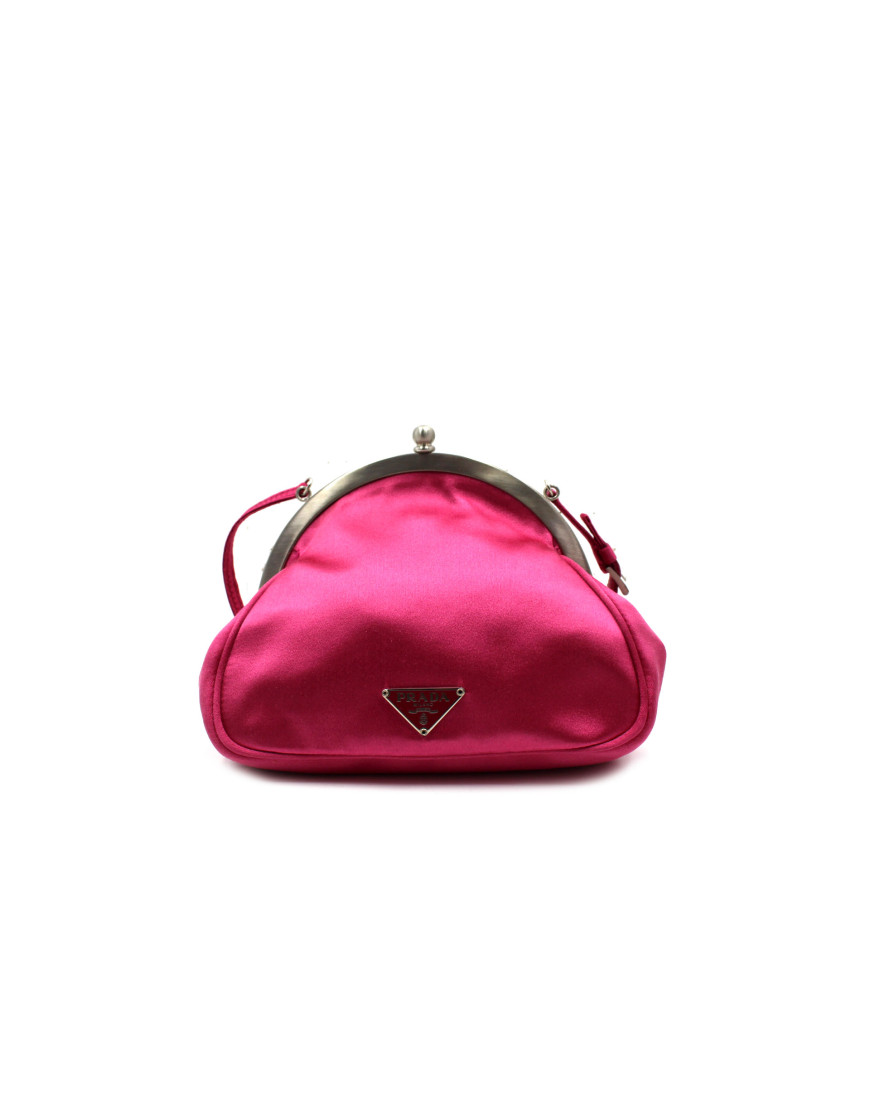 Prada Pochette Raso Fucsia