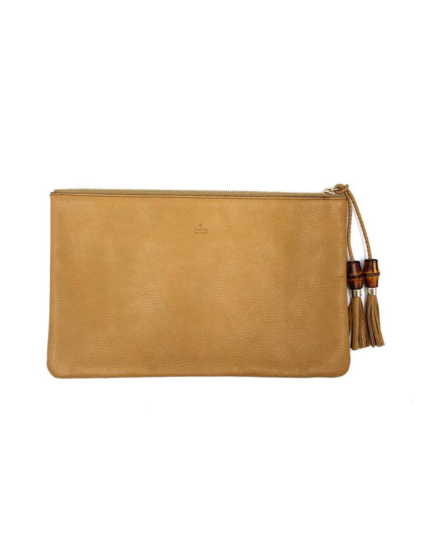 Gucci Clutch Pelle Cammello