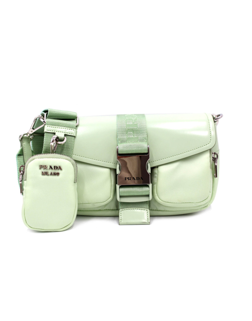 Prada Tracolla Pelle Verde Menta