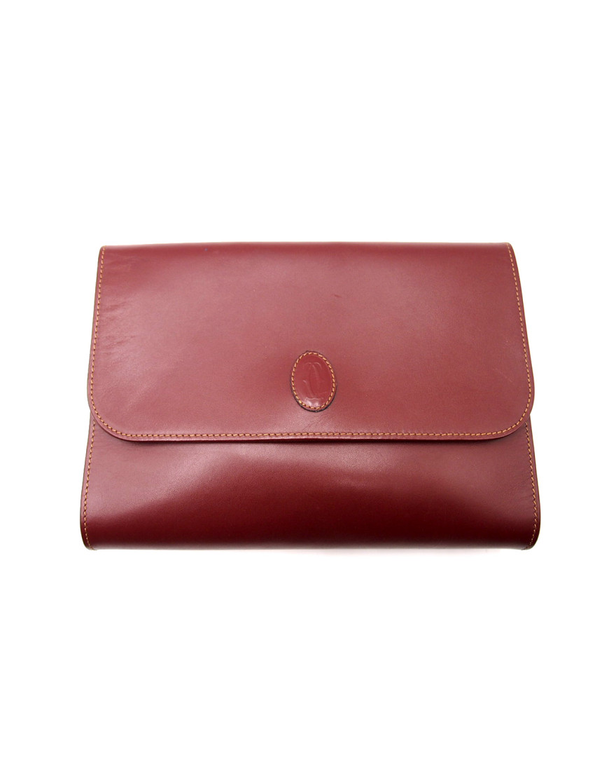 Cartier Pochette Pelle Bordeaux