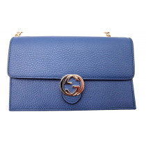 Gucci Pochette Pelle Blu