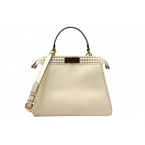 Fendi Peekaboo Pelle Bianco Latte