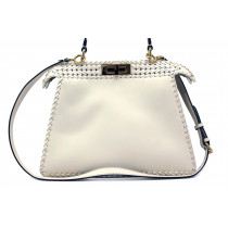 Fendi Peekaboo Pelle Bianco Latte