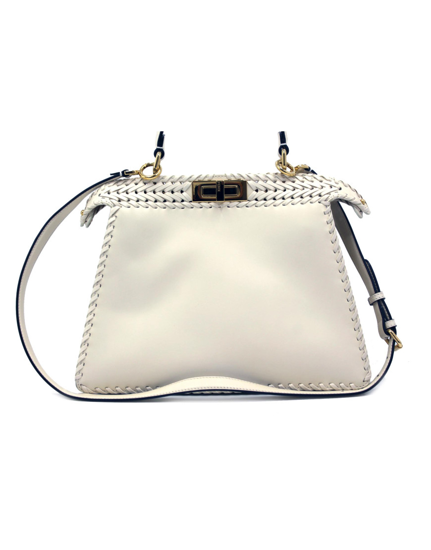 Fendi Peekaboo Pelle Bianco Latte