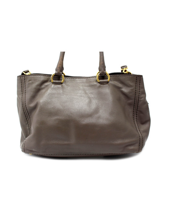 Prada Shopping Pelle Grigia