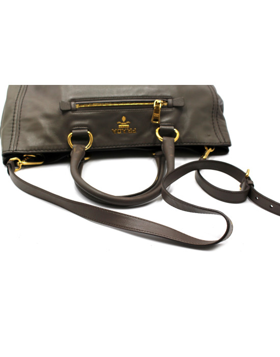 Prada Shopping Pelle Grigia