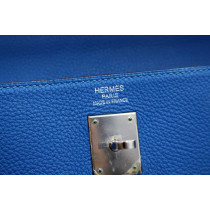 Hermes Kelly 35 Pelle Blu