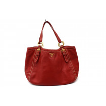 Prada Shopping Pelle Rossa