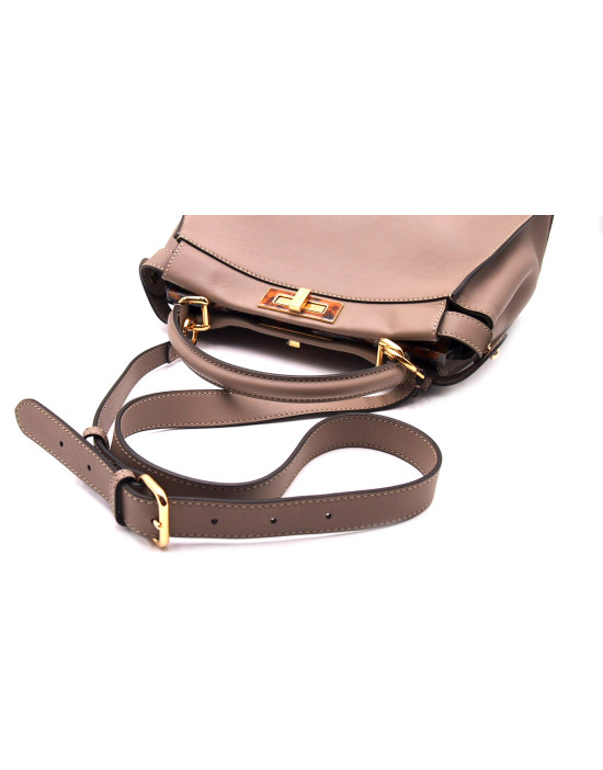 Fendi Peekaboo Pelle Etoupe Resina