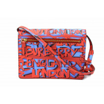 Burberry Graffiti Banner Pelle Rossa e Blu