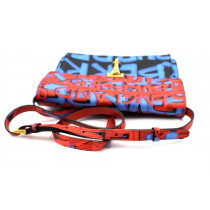 Burberry Graffiti Banner Pelle Rossa e Blu