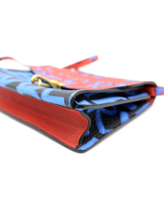 Burberry Graffiti Banner Pelle Rossa e Blu