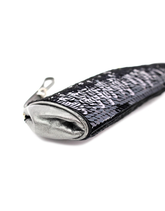 Miu Miu Pochette Paillettes Grigio