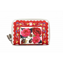 Dolce & Gabbana Portafoglio Pelle Bianca e Rossa