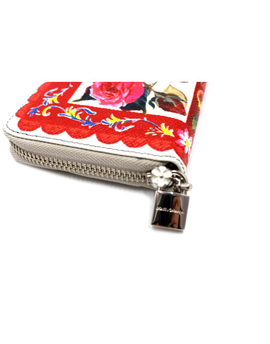 Dolce & Gabbana Portafoglio Pelle Bianca e Rossa