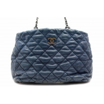 Chanel Shopping Pelle Blu Cobalto