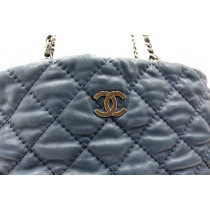 Chanel Shopping Pelle Blu Cobalto