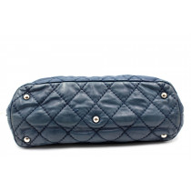 Chanel Shopping Pelle Blu Cobalto