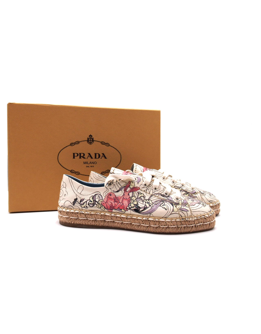 Prada Espadrillas Pelle Multicolor