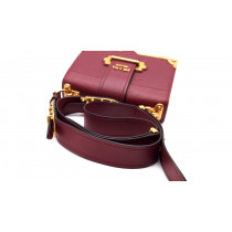 Prada Cahier Pelle Saffiano Bordeaux