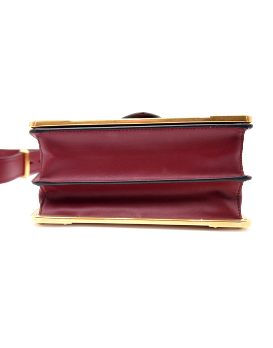 Prada Cahier Pelle Saffiano Bordeaux