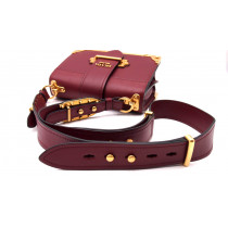 Prada Cahier Pelle Saffiano Bordeaux