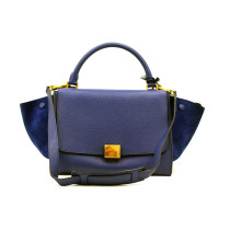 Celine Indigo Trapeze Small Pelle Bluette