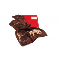 Cartier Foulard Seta Marrone