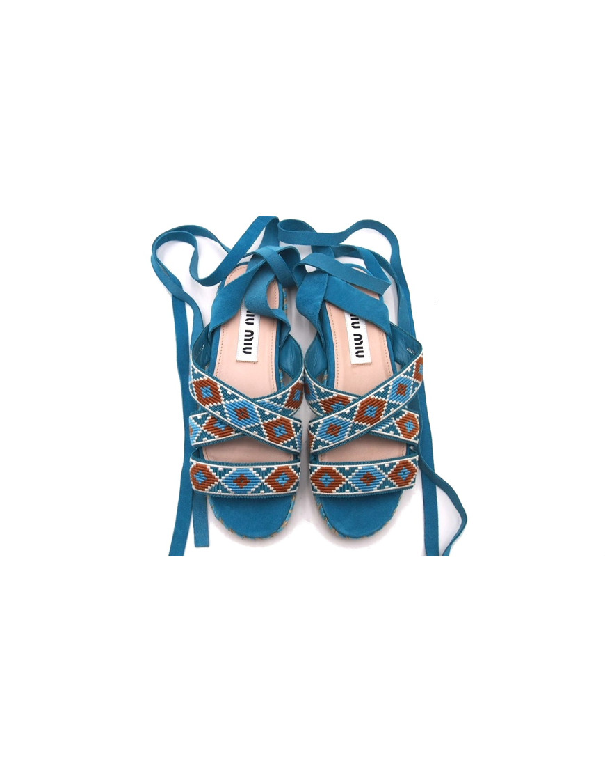 Miu Miu Espadrillas Azzurre