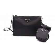 Prada Multi Pochette Tela Nera