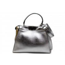 Fendi Peekaboo Pelle Argento