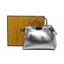 Fendi Peekaboo Pelle Argento