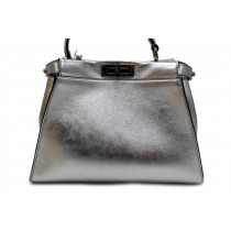 Fendi Peekaboo Pelle Argento