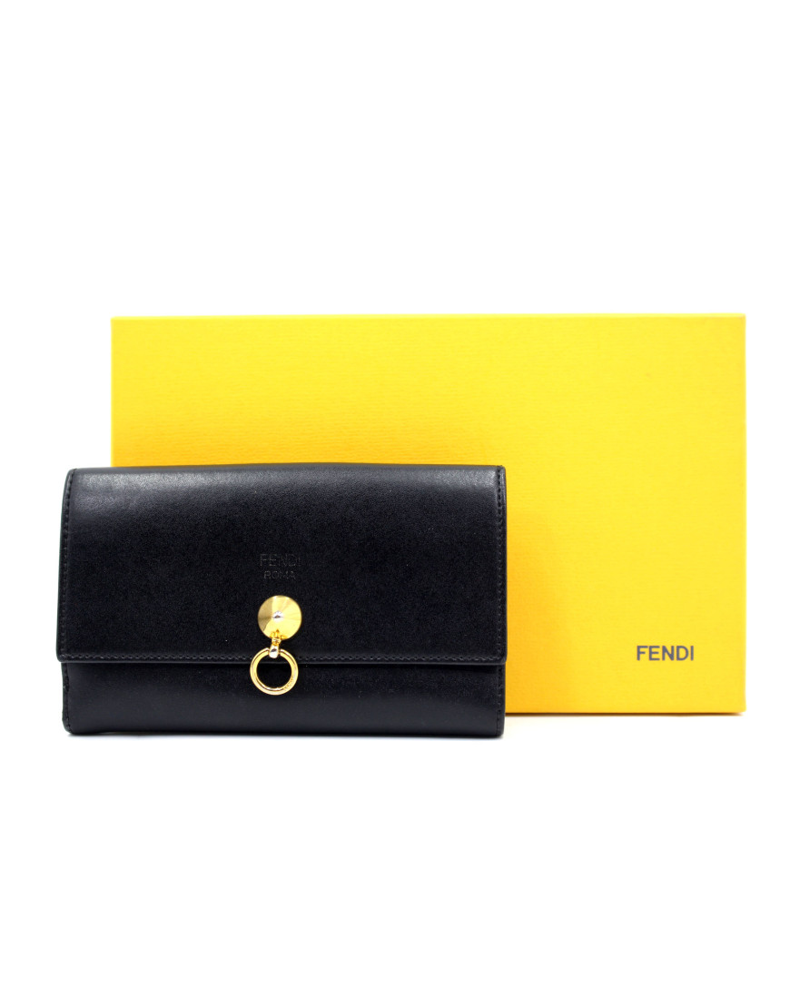 Fendi Portafoglio Pelle Nera