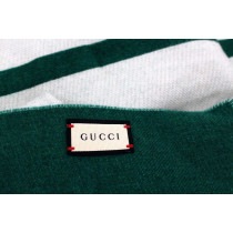 Gucci Sciarpa Lana Verde e Bianca