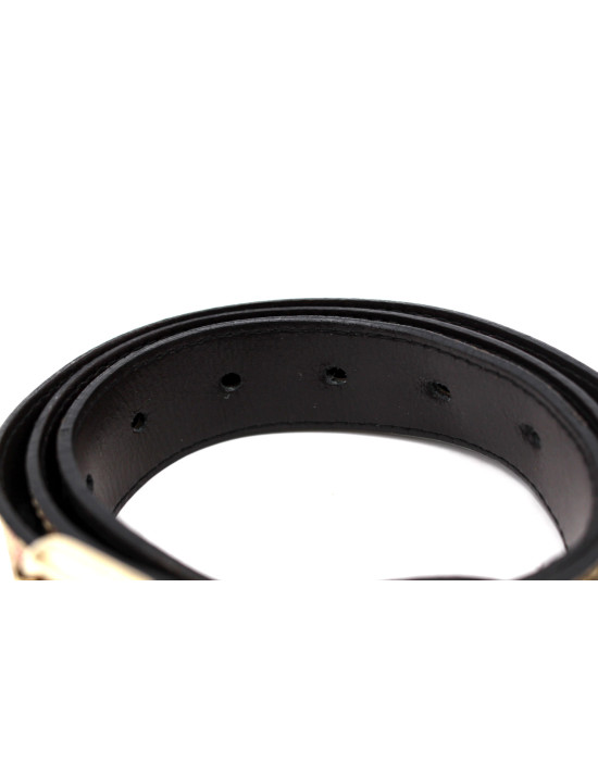 Burberry Cintura Check Beige e Pelle Marrone