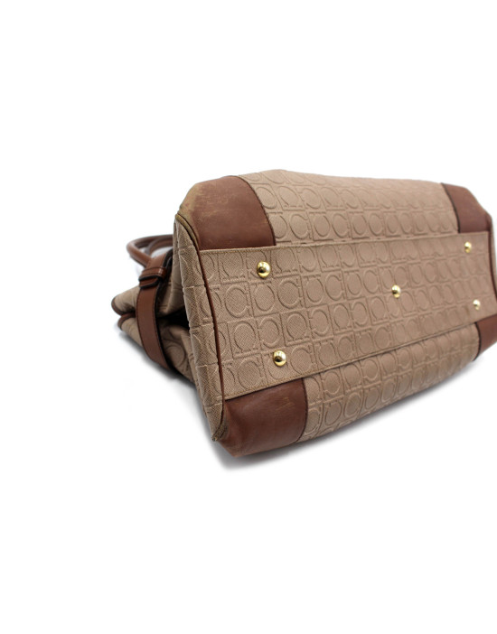 Ferragamo Shopping Tela Beige
