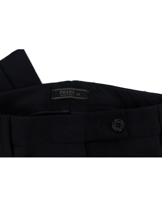 Prada Pantalone Lino Blu