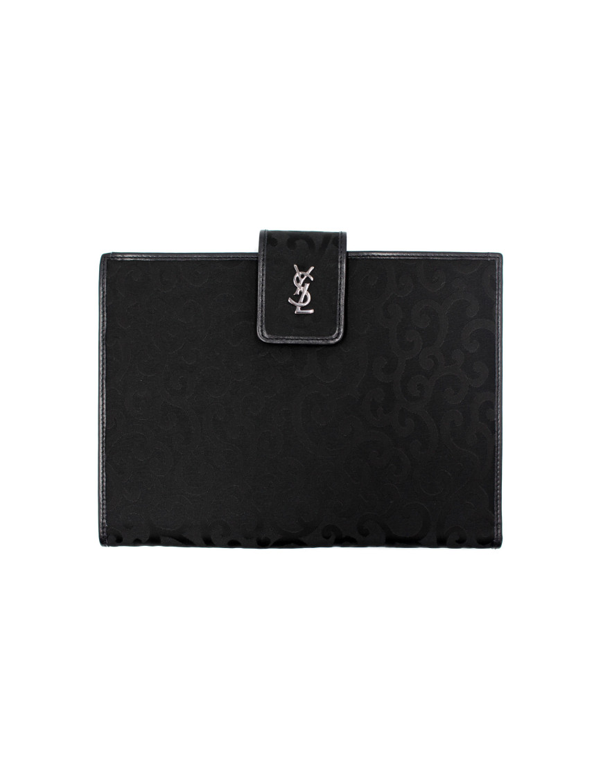 Saint Laurent Pochette Tela Nera