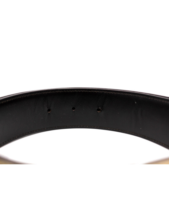 Gucci Cintura Interlocking Pelle Panna