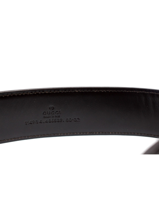 Gucci Cintura Interlocking Pelle Panna