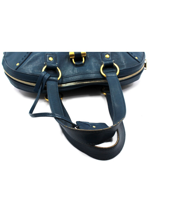 Saint Laurent Muse Pelle Blu Ottanio