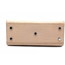 Saint Laurent Sac De Jour Light Pink Crocodile Print Leather