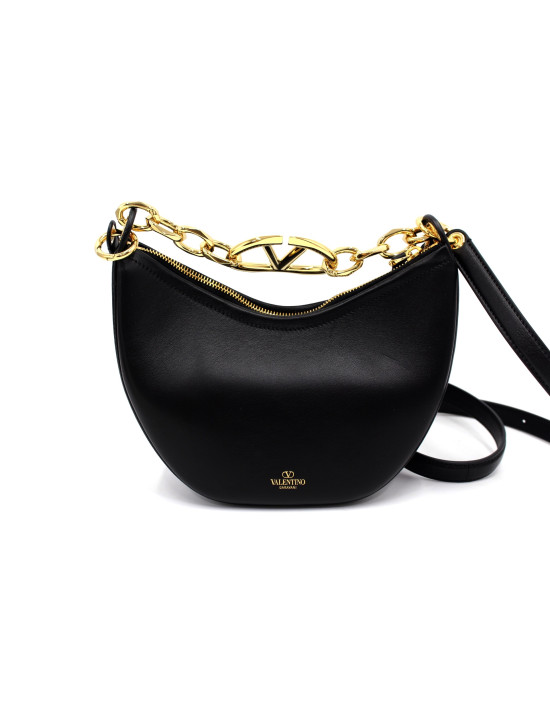 Valentino Hobo V Logo Pelle Nera