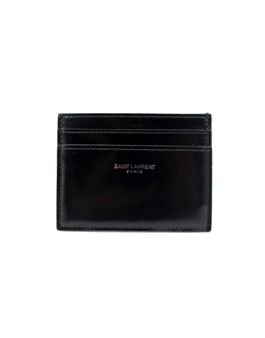 Saint Laurent Portacarte Pelle Nero