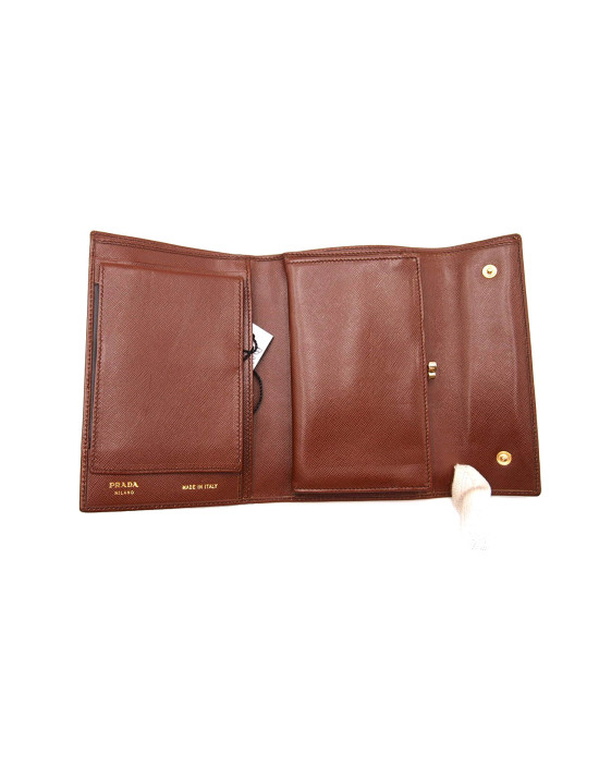 Prada Portafoglio Pelle Marrone