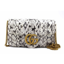 Gucci Marmont Mini Pitone Nero e Bianco